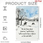 CIFbuy Winter Scene Painting Inspirational Quotes Metal Tin Sign Indoor Outdoor Weatherproof Wall Decor For Home Bar Office Man Cave Garage (TikTok, temu pick-up service) - Image 3