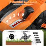 Corded Electric Lawn Dethatcher with 16-Inch Cutting Width, Wear-Resistant Wheels & Large Removable Grass Bag for Home Lawn - Orange - Image 5