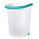 (2 pack) 2 Bushel Rolling Plastic Laundry Hamper with Pop-up Handle, White (Shipment from Walmart) - Image 6