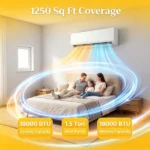 230V WIFI Enabled Inverter Mini Split Air Conditioner, AC Unit Cools up to 1250 Sq.Ft - Image 7