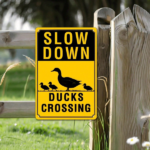 CIFbuy Vintage | Slow Down Ducks Crossing 1PC Metal Tin Sign 8*12In 20*30CM 2D Flat Wall Plaque Waterproof Rustproof Easy Mount Eye-Cat TikTok, TikTok, -Cat Self-pickup Logiopics - Image 4