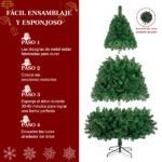 Replace 27794076 FCH 7ft 1100 Branches PVC Material DIY 200 Lights Warm Color 8 Modes Christmas Tree Green - Image 12