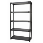 36" Plastic Resin 5-tier Shelving Unit 1,000 lbs Total Capacity