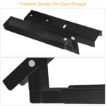 L-Shaped Microwave Wall Mount Shelf, Rust Resistant Carbon Steel Bracket with 35KG Weight Capacity, Easy Installation Adjustable Floating Holder for Home Office--Black - Image 6