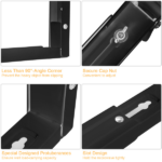 L-Shaped Microwave Wall Mount Shelf, Rust Resistant Carbon Steel Bracket with 35KG Weight Capacity, Easy Installation Adjustable Floating Holder for Home Office--Black - Image 8