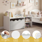 Kids Toy Storage Organizer with Movable Drawer & Anti-Tipping Kit for Playroom Nursery - c - Image 8