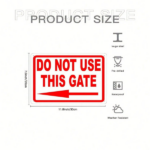 CIFbuy 1pc Do Not Use This Gate Metal Tin Sign, Sign, Safety Caution Rules Regulations Sign With Optional Directional Arrow, With Optional Directional Arrow, Unframed 8x12in This Gate MetikTok, This Gate MetikTok, Optional Directional Arrow Self-utckup Logiopin - Image 2