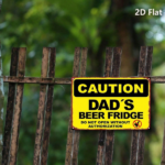CIFbuy Dad's Beer Fridge Funny Caution Metal Sign Vintage Man Cave Wall Decor Rustproof Waterproof 8x12 Inch Kitchen Bar Room Art TikTok, TikTok, t Self-pickup Logiopics - Image 4