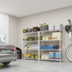 4-Layer Adjustable Shelf Iron Household Shelf without Wheels 35.43*13.78*55.12in White - Image 5