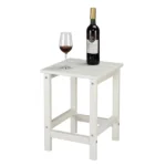 36*36*47cm Single Layer Square HDPE Side Table White - Image 7