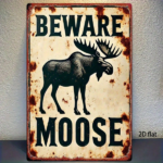 CIFbuy Vintage Moose Warning Metal Sign, Rustic Farmhouse Iron" Wall Art, 8x12 Inch Distressed Metal Plaque With Bold Black Text, Plaque With Bold Black Text, 2D Fla FarmikTok, FarmikTok, t Self-pickup Logiopics - Image 6