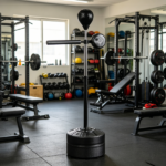 Black 64-81in Adjustable Free Standing Punching Bag: Suction Cup Speed Reaction Bar Station for Home Gym Boxing Training - Image 6