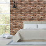 10 pcs 3D Wall Brick Self Adhesive Removable Wallpaper 11.8 x 11.8 Inch Wallpaper Brick Breakaway Wall Decals Vintage Faux Brick Wallpaper Brown for Fireplace Kitchen Backsplash - Image 8