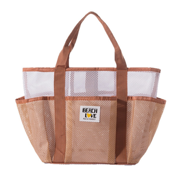 63888653_1 Yellow Summer Pool Beach Handbag Quick drying Mesh Storage Bag - Image 1