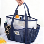 Yellow Summer Pool Beach Handbag Quick drying Mesh Storage Bag - Image 3