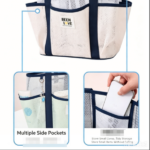 Yellow Summer Pool Beach Handbag Quick drying Mesh Storage Bag - Image 4
