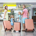 ABS Trolley Case 20in 24in 28in 3PCS Suitcase Set Vertical Striped Frosted Case Suitcase Rose Gold - Image 14