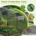 Green 108"x48"x47" Garden Crop Cage with High-Density Nylon Mesh, Plant Protection Tent with Zippered Doors for Vegetables & Flowers - Image 7