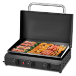 Replace 24179804 3-Burner Flat Top Gas Griddle Cooking Station with Ceramic Coated Cast Iron Pan, 30,000 BTU Propane Fuelled Griddle Station for Outdoor Barbecue Backyard Cookout - Image 2
