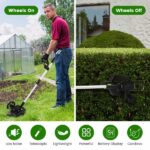 21V Electric Weed Edger Cordless String Trimmer Grass Mower Eater Bush Cutter with 16800RPM 2x 3000mAh Batteries 3.6-4.6FT Length 90° Rotatable Angle Saw Blade Steel Blade String Blade - Image 13