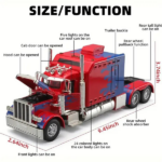 Semi Truck Toys for Boy Heavy Trucks,Metal Diecast Trucks Model Pull Back Cars with Light and Sound,Truck and Trailer Toys for Boys,Toy Trucks for Boys Age 4-8 - Image 3