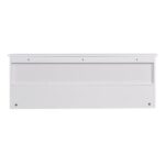 White Entryway Wall Mounted Coat Rack with 4 Dual Hooks Living Room Wooden Storage Shelf - Image 5