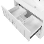 30" Modern Floating Bathroom Vanity with Oval Knobs & Round Edge, Soft-Close Drawer Slides, Bathroom Cabinet with Ceramic Sink - Image 6