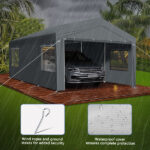 10X20FT Carport Car Port Canopy Grey - Image 15