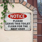 CIFbuy 1pc Vintage Funny Toilet Metal Tin Sign, Please Keep Toilet Clean Rules Poster, 8x12in Unframed Wall Art, 8x12in Unframed Wall Art, Novelty Bathroom MetikTok, MetikTok, , 8x12in Unframed Wall Art Self-asckup Logiopoom - Image 4