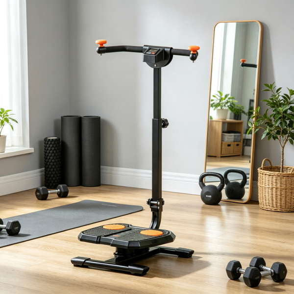 64104f2e-8dd5-46fa-aca0-1b2eb4b6a894.png Orange Foldable Ab Twister Board Waist Trimming Workout Equipment with LCD Display for Women And Men - Image 1