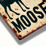 CIFbuy Vintage Moose Warning Metal Sign, Rustic Farmhouse Iron" Wall Art, 8x12 Inch Distressed Metal Plaque With Bold Black Text, Plaque With Bold Black Text, 2D Fla FarmikTok, FarmikTok, t Self-pickup Logiopics - Image 5