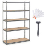 5-Tier Heavy Duty Garage Shelving Unit, 2200 LBS Total Load Capacity Boltless Storage Rack