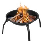 22" Four - legged Folding Iron Brazier Wood Burning Fire Pit Decoration for Backyard Poolside - Image 15