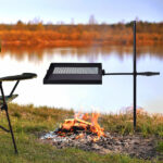 Folding Swivel Campfire Grill, Portable Cooking Grate over Fire Pit, Lightweight Grate & Camp Fire Rack with Carrying Bag for Outdoor Camping BBQ, Black - Image 7