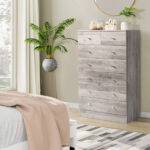 Modern Simple 7-Drawer Dresser Gray - Image 10