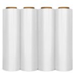 18" x 1000' 80 Gauge 4 Rolls Pallet Wrap Stretch Film Hand Shrink Wrap - Image 6