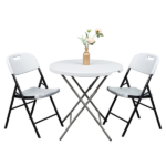 4pcs 47*54*84cm Garden Plastic Folding Chair White - Image 20