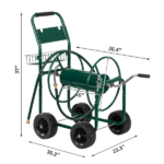 [Same Code 04822659]Iron Four-Wheel Pipe Truck Dark Green [Not an inflatable tire] - Image 4