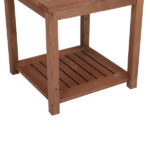 Square Wood Side Table Carbonized Color - Image 15