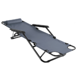 Portable Dual Purposes Extendable Folding Reclining Chair Grey - Image 13