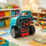 Teal Kids Mechanic Truck Engine Toy Set: Interactive Car Service Play Set for Toddlers - Image 4