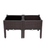 2Pcs Free Splicing Injection Planting Box Brown - Image 29