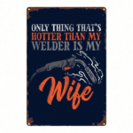 CIFbuy 1pc Funny Welding Metal Sign 8x12 Inch, Humorous Welder Gift Wall Decor, Iron Plate Sign For Home Office Gym, 2D Flat Wall-Mount TikTok, TikTok, Iron Plate Sign For Home Office Gym Self-pickup Logiopics - Image 7
