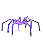 Replace 43966577 3FT Halloween Decorations Light Up Spider, Outdoor Halloween Decor Lighted Iridescent Spider, Weather Proof Pre-lit Spider with 340 LED Lights, for Front Yard Porch Gardens Lawns Party