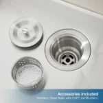 Stainless Steel Kitchen Sink, 23″x19″ Single Bowl, Undermount Handmade Sink in Dark Gray, with US Standard Drain and Hook[Unable ship on weekends, TK/TEMU only for pickup, only TX10643 warehouse supports GOFO] - Image 11