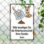 CIFbuy 1pc German Language Please Clean Up After Your Dog Pet Waste Reminder Sign, Dog Pet Waste Reminder Sign, Durable Aluminum 2D Flat Plaque, Aluminum 2D Flat Plaque, 8.0x12.0inch Wall-M CikTok, CikTok, Aluminum 2D Flat Plaque Self- Pckup Logiopl-M - Image 2