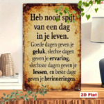 CIFbuy Vintage Dutch Inspirational Quote Metal Sign 7.87x11.81in" Nostalgic Philosophical Text, Art 2D Flat Iron Home Office D ikTok, ikTok, t Self-pickup Logiopics - Image 5