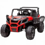 Red 2 Seater 24V Kids Electric Car, Remote Control 3 Speed LED Lights Music Horn Spring Suspension Slow Start - Image 2
