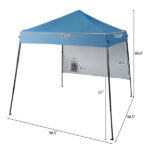 1.8*1.8m Beveled Oxford Cloth Black Plastic Sprayed Iron Pipe With One Side Cloth Backpack Storage Bag Folding Shed Sky Blue - Image 3
