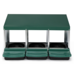 3 Compartment Roll Out Chicken Nesting Box with Plastic Basket, Egg Nest Box Chicken Laying Box Hens Chicken Coop Box, Green - Image 7